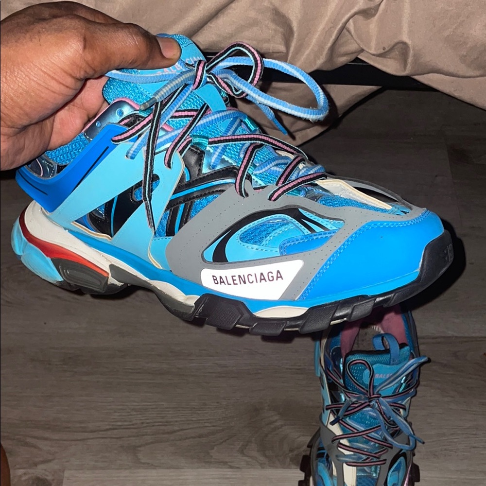 Balenciaga Blue and Gray Men's Sneakers